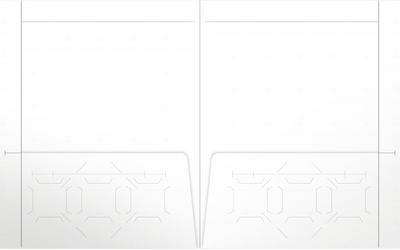 White Smooth 80lb 9 1/2 x 11 3/4 Two Pocket Folders with 4 1/2 Inch Pockets and 1 Inch Reinforced Top and Edges