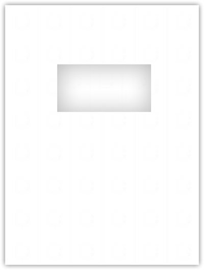White Recycled Smooth 80lb 9 x 12 Two Pocket Folders with 4 Inch Pockets and 2 x 4 Window