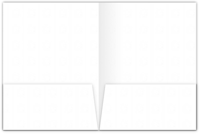 White Recycled Smooth 80lb 9 x 12 Two Pocket Folders with 4 Inch Pockets