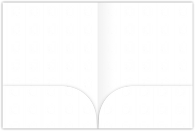 White Recycled Smooth 80lb 9 x 12 Two Pocket Folders with 4 Inch Curved Pockets