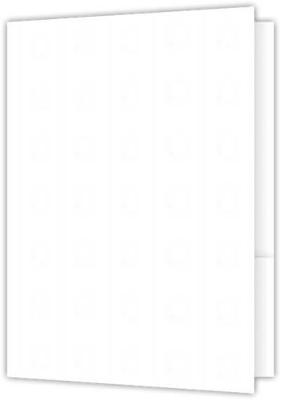 White Recycled Smooth 80lb 9 x 12 Two Pocket Folders with 4 Inch Curved Pockets