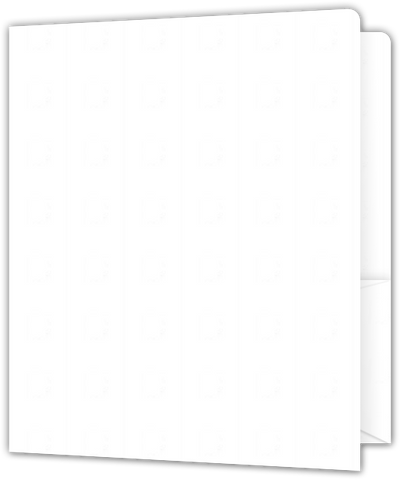White Recycled Smooth 80lb 9 x 12 Two Pocket Round Corner Folders with 4 1/4 Inch Pocket