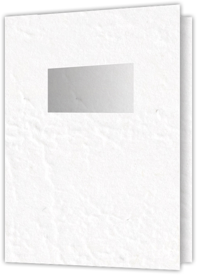 White Cordwain 90lb 9 x 12 Two Pocket Folders with 4 Inch Pockets and 2 x 4 Window
