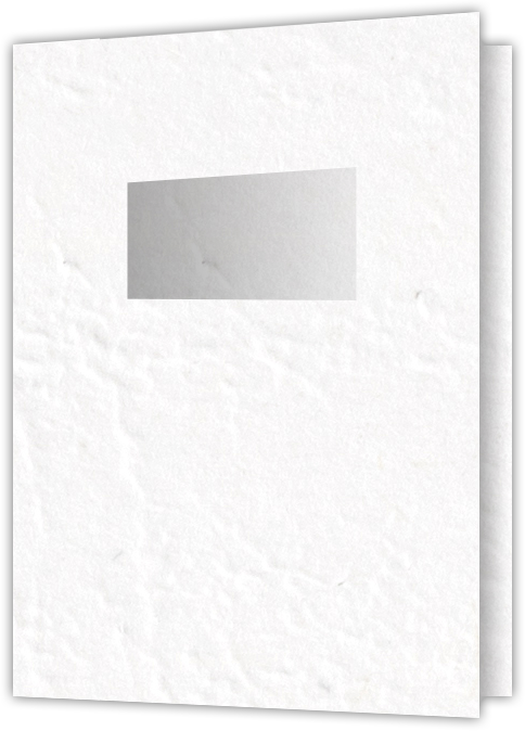 White Cordwain 90lb 9 x 12 Two Pocket Folders with 4 Inch Pockets and 2 x 4 Window