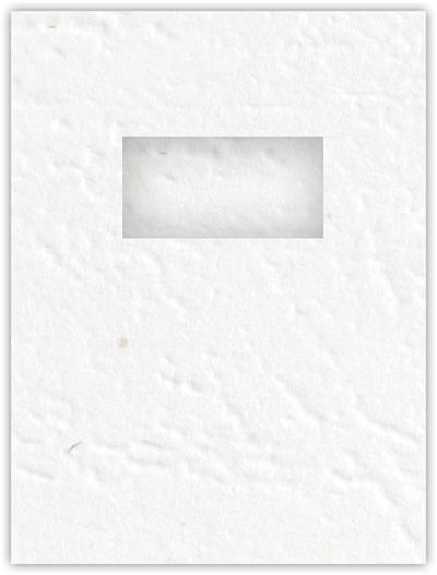 White Cordwain 90lb 9 x 12 Two Pocket Folders with 4 Inch Pockets and 2 x 4 Window