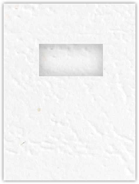 White Cordwain 90lb 9 x 12 Two Pocket Folders with 4 Inch Pockets and 2 x 4 Window