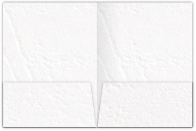 White Cordwain 90lb 9 x 12 Two Pocket Folders with 4 Inch Pockets