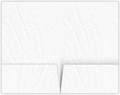 White Cordwain 90lb 6 x 9 Two Pocket Half Size Folders with 3 Inch Pockets