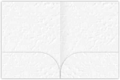 White Cordwain 90lb 9 x 12 Two Pocket Folders with 4 Inch Curved Pockets