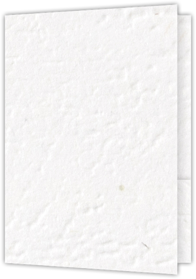 White Cordwain 90lb 9 x 12 Two Pocket Folders with 4 Inch Curved Pockets
