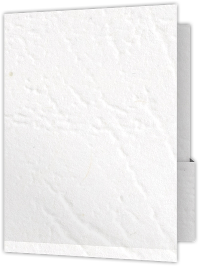 White Cordwain 90lb 9 x 12 Two Pocket Folders with 4 1/4 Inch Deep Box Pockets and 1/4 Inch Expansion with Double Score Spine