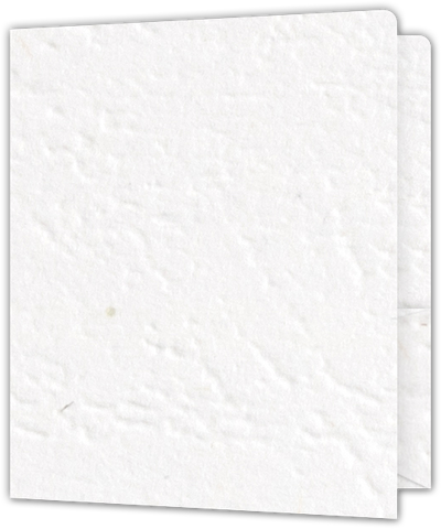 White Cordwain 90lb 9 x 12 Two Pocket Round Corner Folders with 4 1/4 Inch Pocket