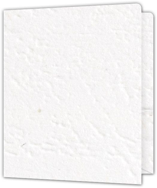 White Cordwain 90lb 9 x 12 Two Pocket Round Corner Folders with 4 1/4 Inch Pocket