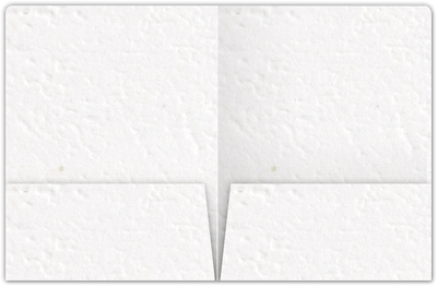 White Cordwain 90lb 9 x 12 Two Pocket Round Corner Folders with 4 1/4 Inch Pocket