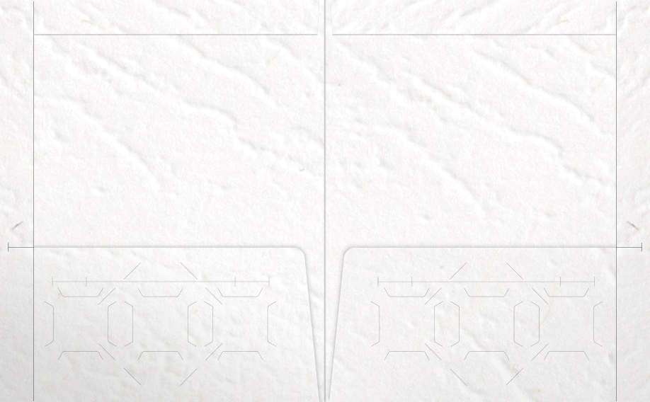 White Cordwain 90lb 9 1/2 x 11 3/4 Two Pocket Folders with 4 1/2 Inch Pockets and 1 Inch Reinforced Top and Edges