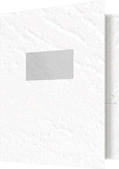 White Cordwain 90lb 9 1/2 x 11 3/4 Two Pocket Folders with 4 1/2 Inch Pockets and 1 Inch Reinforced Top and Edges