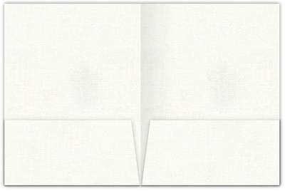 White Hopsack 90lb 9 x 12 Two Pocket Folders with 4 Inch Pockets