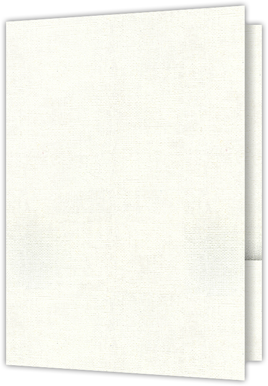 White Hopsack 90lb 9 1/2 x 14 1/2 Two Pocket Legal Folders with 4 1/2 Inch Pockets