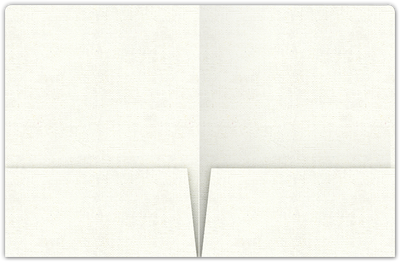 White Hopsack 90lb 9 x 12 Two Pocket Round Corner Folders with 4 1/4 Inch Pocket