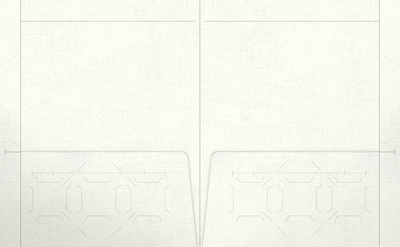 White Hopsack 90lb 9 1/2 x 11 3/4 Two Pocket Folders with 4 1/2 Inch Pockets and 1 Inch Reinforced Top and Edges