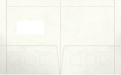 White Hopsack 90lb 9 1/2 x 11 3/4 Two Pocket Folders with 4 1/2 Inch Pockets and 1 Inch Reinforced Top and Edges