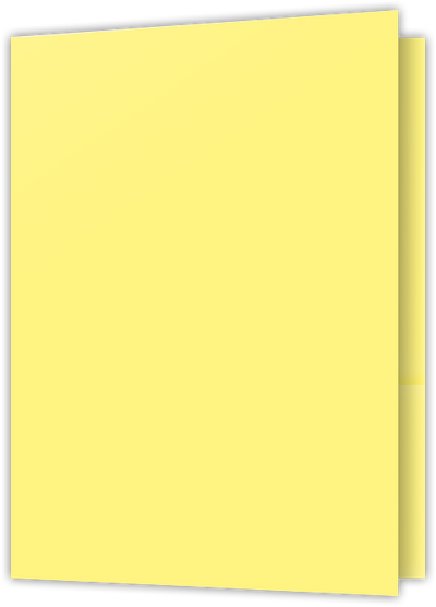 Canary Smooth 140lb 9 x 12 Two Pocket Folders with 4 Inch Pockets