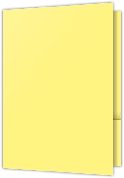 Canary Smooth 140lb 9 1/2 x 14 1/2 Two Pocket Legal Folders with 4 1/2 Inch Pockets