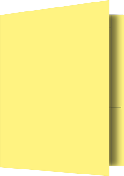 Canary Smooth 140lb 9 1/2 x 11 3/4 Two Pocket Folders with 4 1/2 Inch Pockets and 1 Inch Reinforced Top and Edges