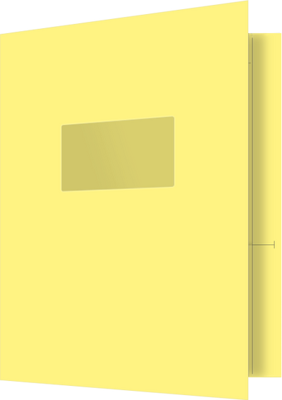 Canary Smooth 140lb 9 1/2 x 11 3/4 Two Pocket Folders with 4 1/2 Inch Pockets and 1 Inch Reinforced Top and Edges