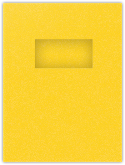 Lemon Drop Vellum 100lb 9 x 12 Two Pocket Folders with 4 Inch Pockets and 2 x 4 Window
