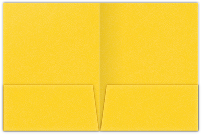 Lemon Drop Vellum 100lb 9 x 12 Two Pocket Folders with 4 Inch Pockets