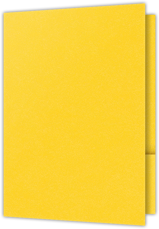 Lemon Drop Vellum 100lb 9 1/2 x 14 1/2 Two Pocket Legal Folders with 4 1/2 Inch Pockets