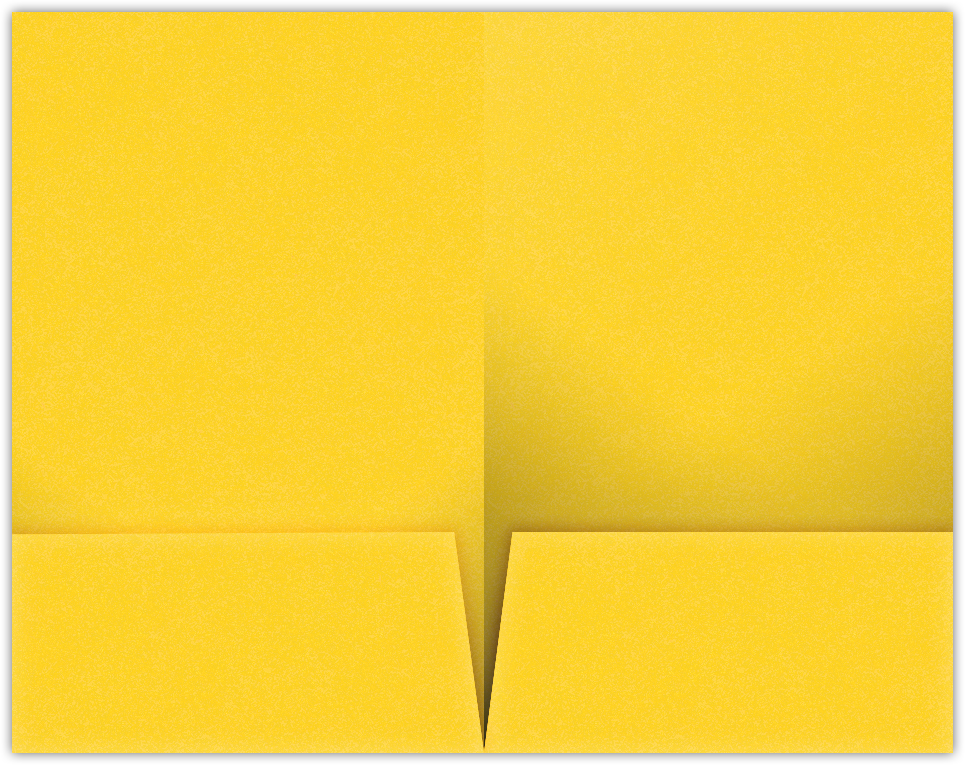 Lemon Drop Vellum 100lb 9 1/2 x 14 1/2 Two Pocket Legal Folders with 4 1/2 Inch Pockets