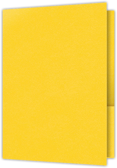 Lemon Drop Vellum 100lb 6 x 9 Two Pocket Half Size Folders with 3 Inch Pockets