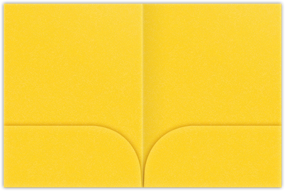 Lemon Drop Vellum 100lb 9 x 12 Two Pocket Folders with 4 Inch Curved Pockets