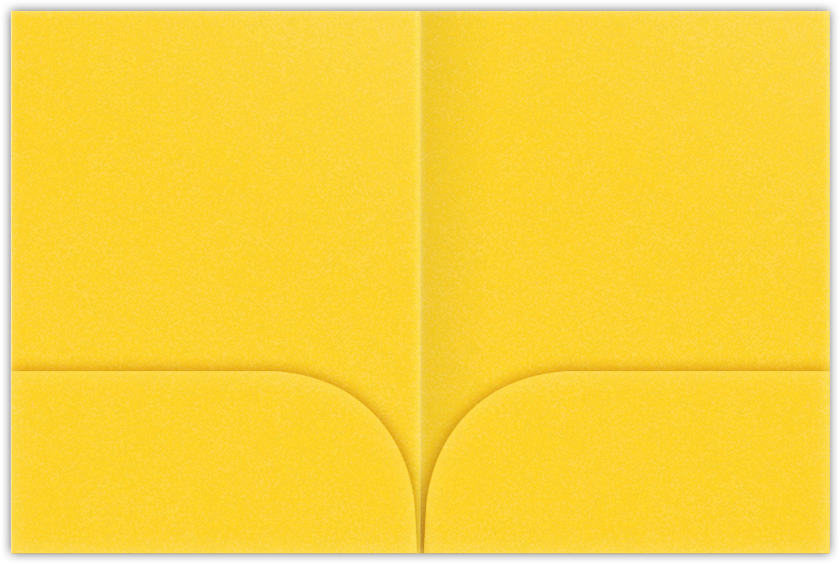 Lemon Drop Vellum 100lb 9 x 12 Two Pocket Folders with 4 Inch Curved Pockets