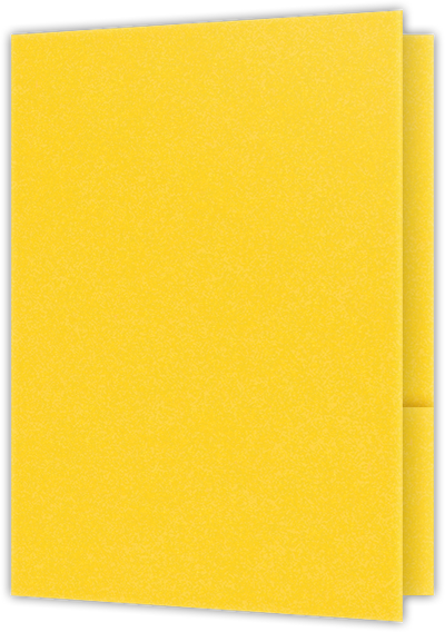 Lemon Drop Vellum 100lb 9 x 12 Two Pocket Folders with 4 Inch Curved Pockets