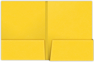 Lemon Drop Vellum 100lb 9 x 12 Two Pocket Folders with 4 1/4 Inch Deep Box Pockets and 1/4 Inch Expansion with Double Score Spine