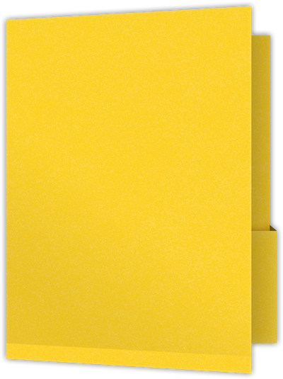 Lemon Drop Vellum 100lb 9 x 12 Two Pocket Folders with 4 1/4 Inch Deep Box Pockets and 1/4 Inch Expansion with Double Score Spine