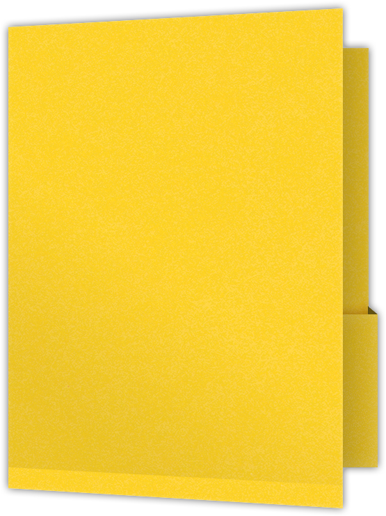Lemon Drop Vellum 100lb 9 x 12 Two Pocket Folders with 4 1/4 Inch Deep Box Pockets and 1/4 Inch Expansion with Double Score Spine