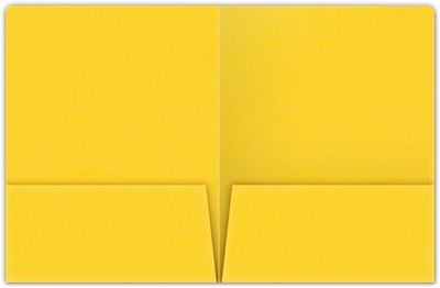 Lemon Drop Vellum 100lb 9 x 12 Two Pocket Round Corner Folders with 4 1/4 Inch Pocket