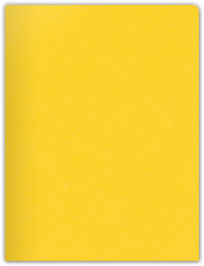 Lemon Drop Vellum 100lb 9 x 12 Two Pocket Round Corner Folders with 4 1/4 Inch Pocket
