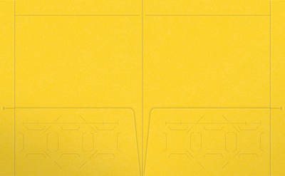 Lemon Drop Vellum 100lb 9 1/2 x 11 3/4 Two Pocket Folders with 4 1/2 Inch Pockets and 1 Inch Reinforced Top and Edges