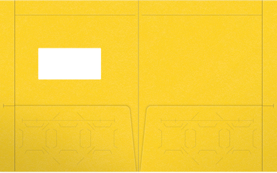 Lemon Drop Vellum 100lb 9 1/2 x 11 3/4 Two Pocket Folders with 4 1/2 Inch Pockets and 1 Inch Reinforced Top and Edges