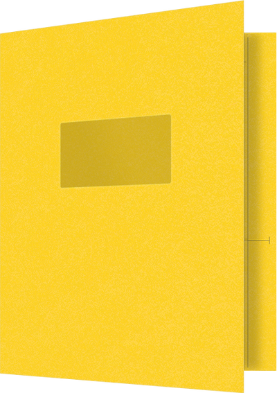 Lemon Drop Vellum 100lb 9 1/2 x 11 3/4 Two Pocket Folders with 4 1/2 Inch Pockets and 1 Inch Reinforced Top and Edges