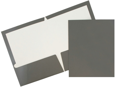 Glossy Gray 9 x 12 Standard Folders