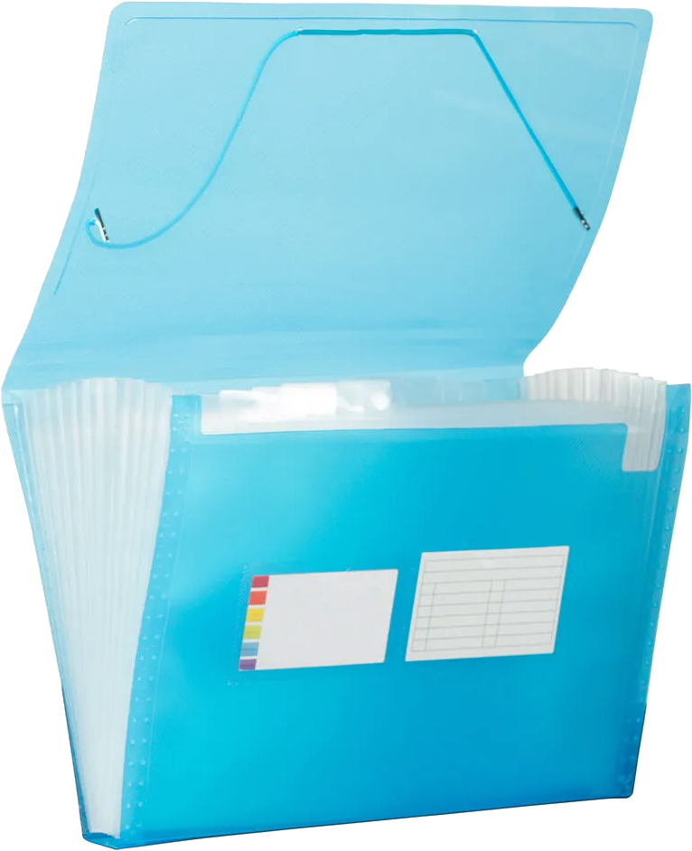 Blue Letter Size 13 Pocket Expanding Files (9 x 13)