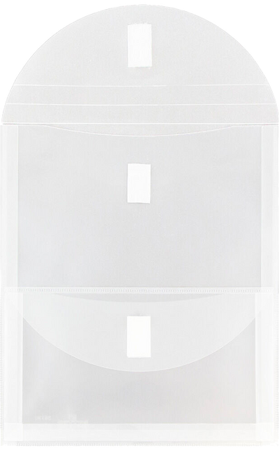 Clear 2 Pocket Open End VELCRO Brand Closure Plastic Envelope