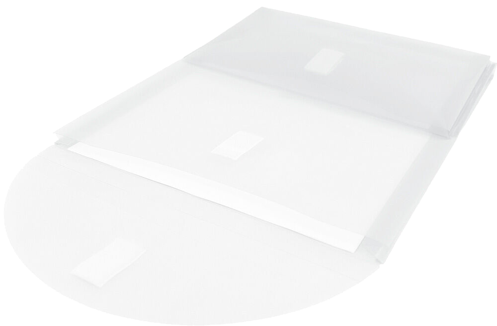 Clear 2 Pocket Open End VELCRO Brand Closure Plastic Envelope