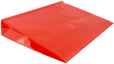 Red Letter Booklet with 2" Expansion Plastic Envelopes (9 3/4 x 13) with Hook and Loop Closure